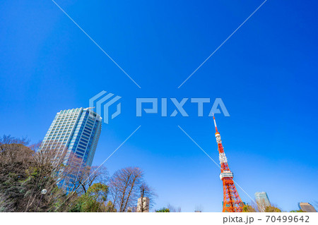 芝公園から見た東京タワー　【東京都】 70499642