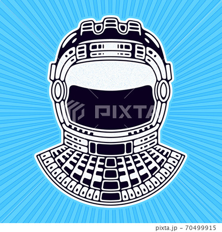 Spaceman suit. Modern space logo. Monochrome emblem. 70499915
