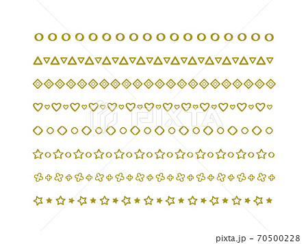 シンプルな飾り罫 ゴールド のイラスト素材