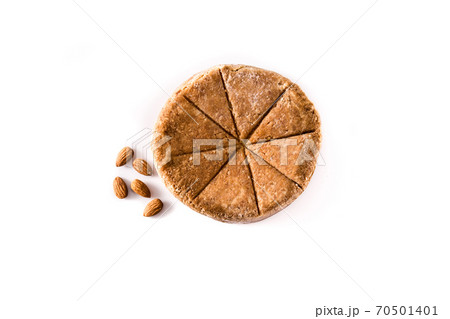 Traditional Christmas marzipan isolated on white background 70501401