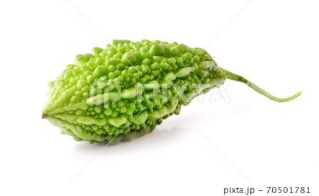 Bitter gourd or Bitter melon or Momordica charantia isolated on white background Bitter gourd or Bitter melon or Momordica charantia isolated on white background 70501781