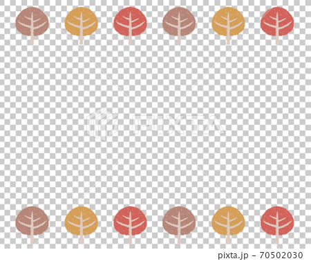 並木の秋フレーム-白バック 70502030