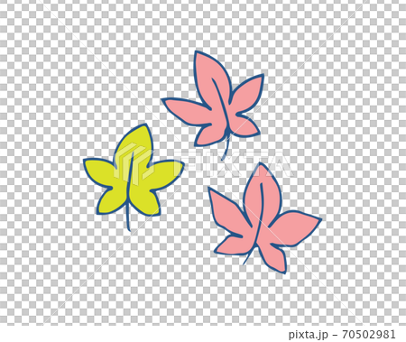 Handwritten style: Illustration of autumn leaves 70502981