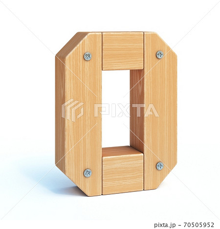 Wood font, 3d alphabet made of wooden parts, 3d rendering, number 0 Wood font, 3d alphabet made of wooden parts, 3d rendering, number 0 70505952