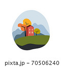 House with a mountain landscape. 70506240