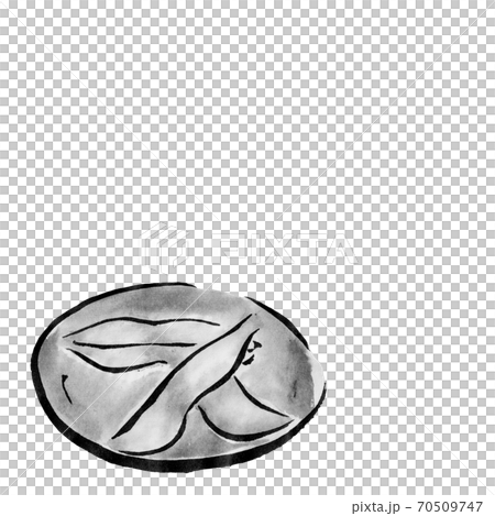 皿に枝豆 墨の手描き野菜イラスト のイラスト素材 70509747 Pixta
