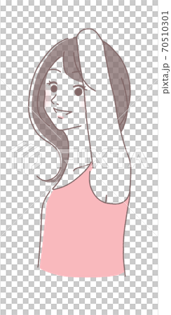 側面光滑的女人 70510301