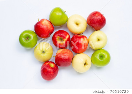 Fresh apples on white background. 70510729
