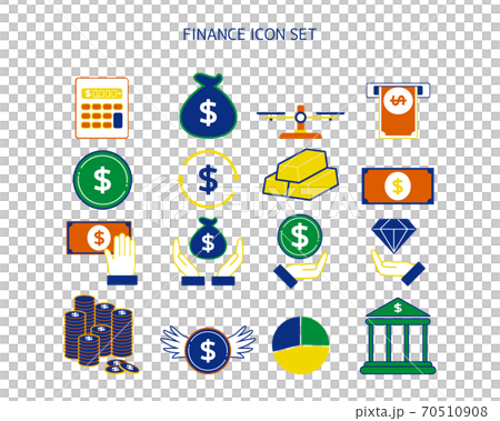 金融/銀行矢量插圖集錢圖標 70510908
