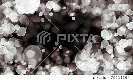 黒背景と丸ボケの抽象的な背景イメージ素材のイラスト素材