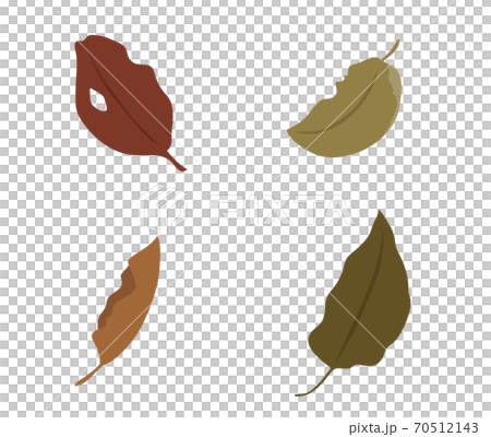 枯れ葉 落ち葉のイラスト素材