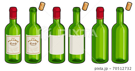 外線のあるワイン瓶イラスト 70512732