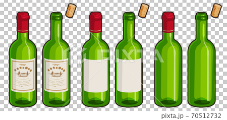外線のあるワイン瓶イラストのイラスト素材 [70512732] - PIXTA
