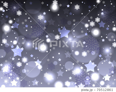 星と雪のイラスト背景のイラスト素材
