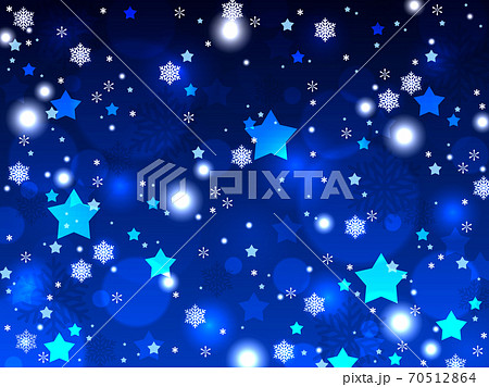 星と雪のイラスト背景のイラスト素材