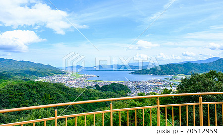 大内峠一字観公園から天橋立を望むの写真素材