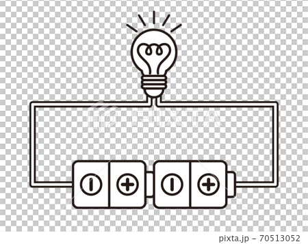 直列つなぎのイラスト_線画 70513052