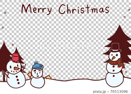 Christmas cute frame snowman no background color - Stock Illustration ...