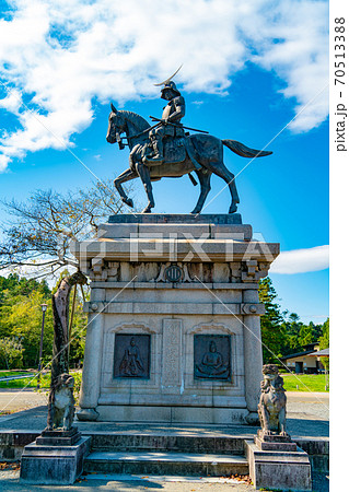 青葉城址、青空の伊達政宗騎馬像 宮城仙台 青葉城址、青空の伊達政宗騎馬像 宮城仙台 70513388