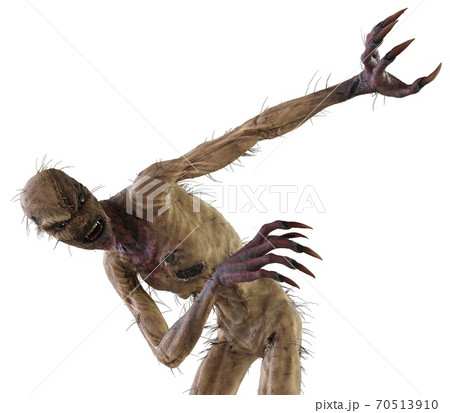 Straw man scarecrow monster isolated on white background 3d illustration Straw man scarecrow monster isolated on white background 3d illustration 70513910