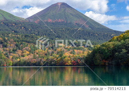 北海道の秋の風景　オンネトーの紅葉 70514213