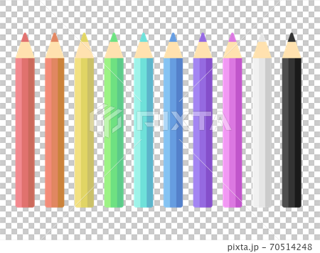 簡單的彩色的鉛筆插圖集 簡單的彩色的鉛筆插圖集 70514248