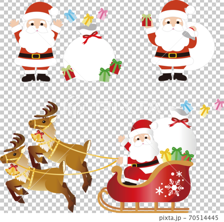 Christmas Santa Claus illustration material set Christmas Santa Claus illustration material set 70514445