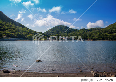 県立赤城公園　赤城神社境内からの景色　初秋の風景 70514520