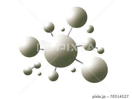 分子構造モデルっぽいあしらいのイラスト素材