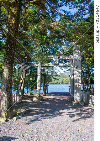 県立赤城公園　赤城神社境内　初秋の風景 70514647