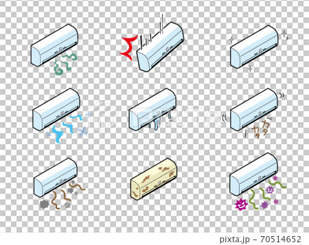 エアコンのトラブルに関するイラストセット 70514652