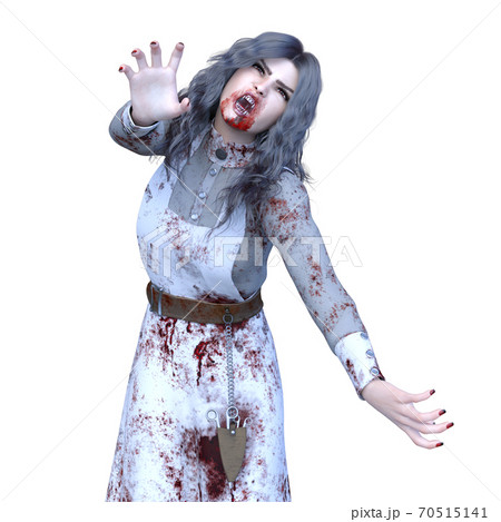 血まみれの女のイラスト素材