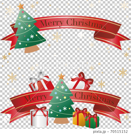 クリスマス　クリスマスツリー　リボン　セット 70515152