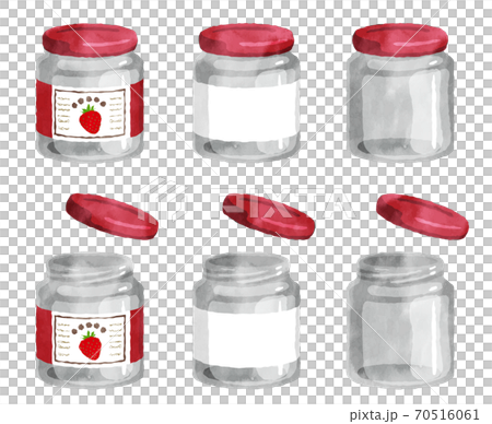 Watercolor Touch Jam Jar Illustration Stock Illustration