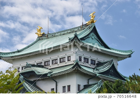 名古屋城天守閣を北東から見る 名古屋城天守閣を北東から見る 70516648