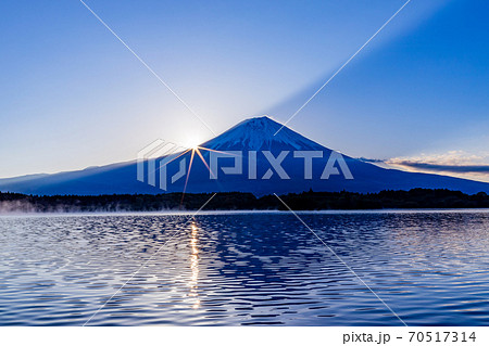 【静岡県】富士山　田貫湖　日の出 70517314