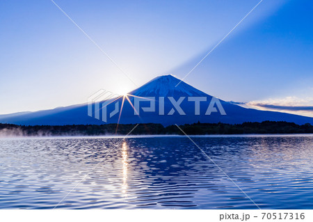 【静岡県】富士山　田貫湖　日の出 70517316