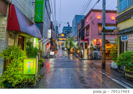 日本の横浜都市景観　横浜・野毛の飲み屋街（やなぎ通り）などを望む 70517403