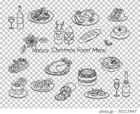 クリスマスフードメニューアイコン 70517947