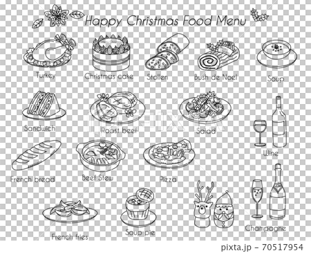 Christmas food menu icon Christmas food menu icon 70517954