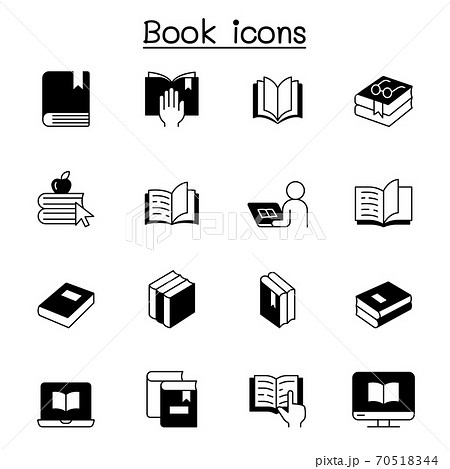 Book icons set vector illustration graphic design 70518344
