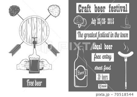 Beer Craft Fest Two-color Poster. 70518544