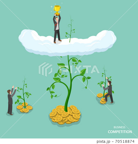Business competition isometric flat vector concept. 70518874