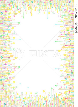 背景素材　水彩テクスチャー　カラフルフレーム 70520459