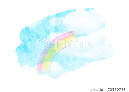 背景素材 空 虹色 テクスチャーのイラスト素材 7057