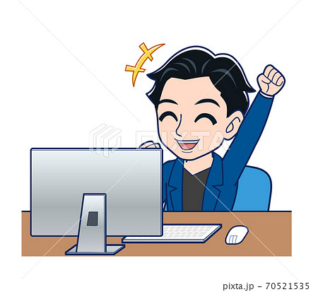 Young man in a blue jacket 70521535