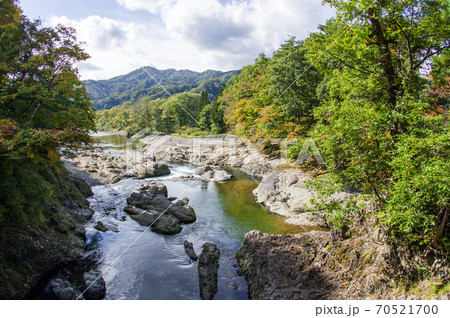 名勝弁天島の秋　岩手県 70521700