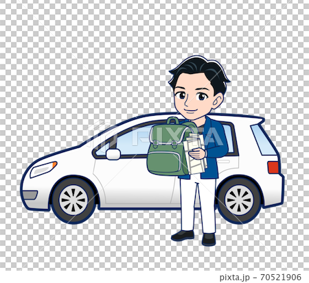 Young man in a blue jacket 70521906