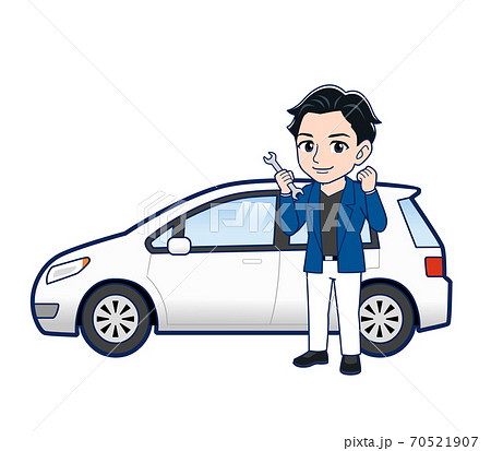 Young man in a blue jacket Young man in a blue jacket 70521907