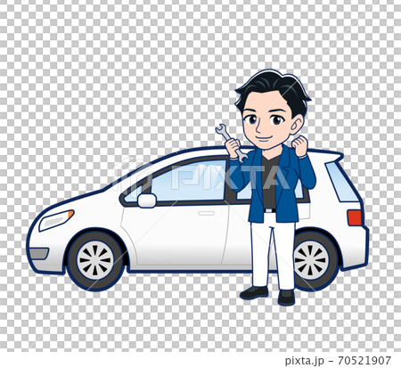 Young man in a blue jacket Young man in a blue jacket 70521907